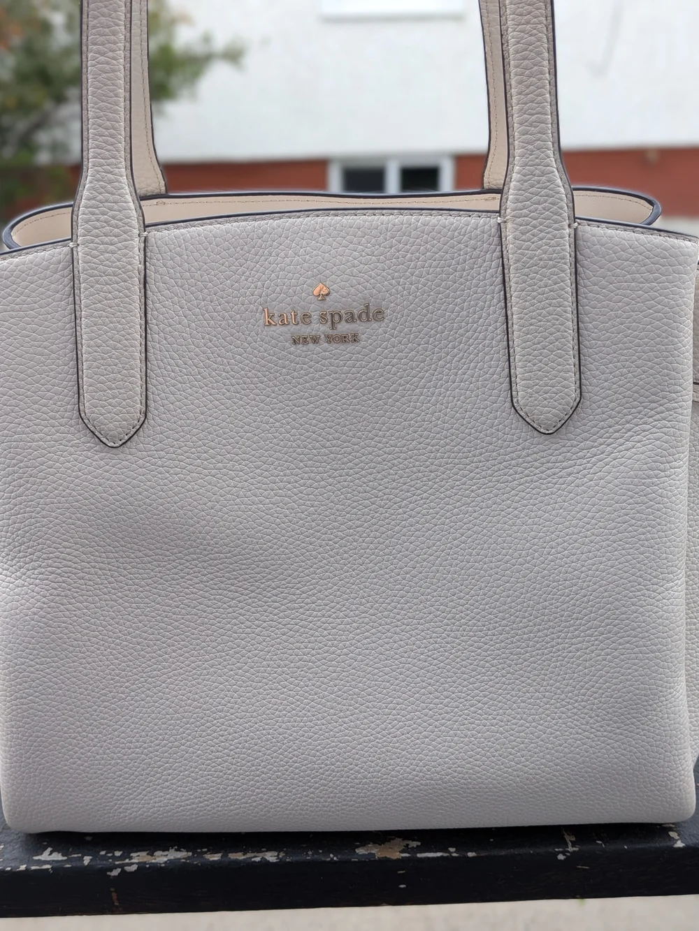 Kate Spade New York: Dumpling Medium Tote, Parchment White Pebbled Leather 💖